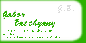 gabor batthyany business card